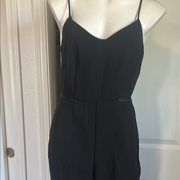 Anthropologie Maeve Black Asymmetrical Jumpsuit with Wide-Leg Design - Picture 4 of 13